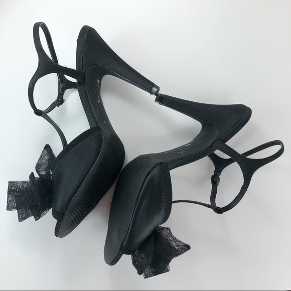 Kate Young Black with ribbon high Heels size 8(20) - Picture 5 of 8